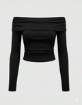 Rib Fold Over Off Shoulder FS