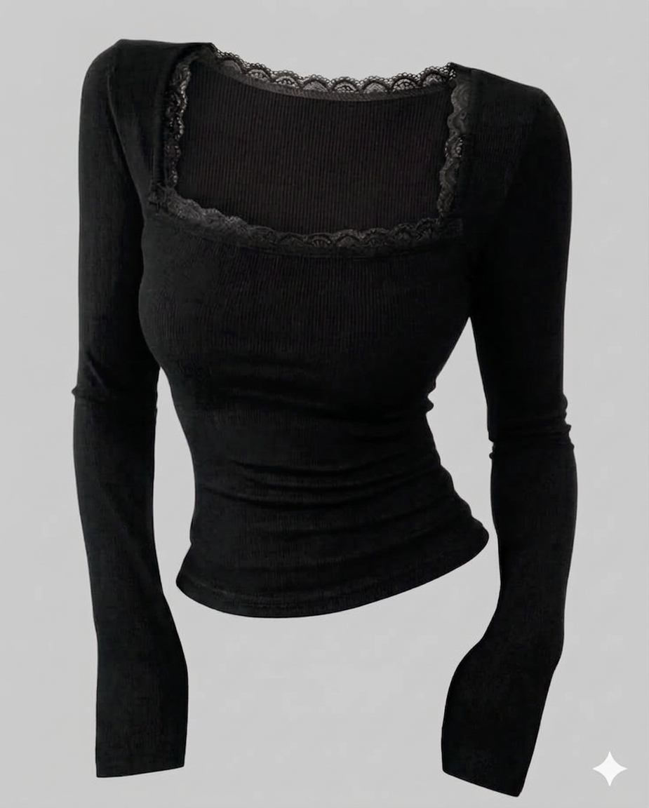 Square Neck Same Lace FS
