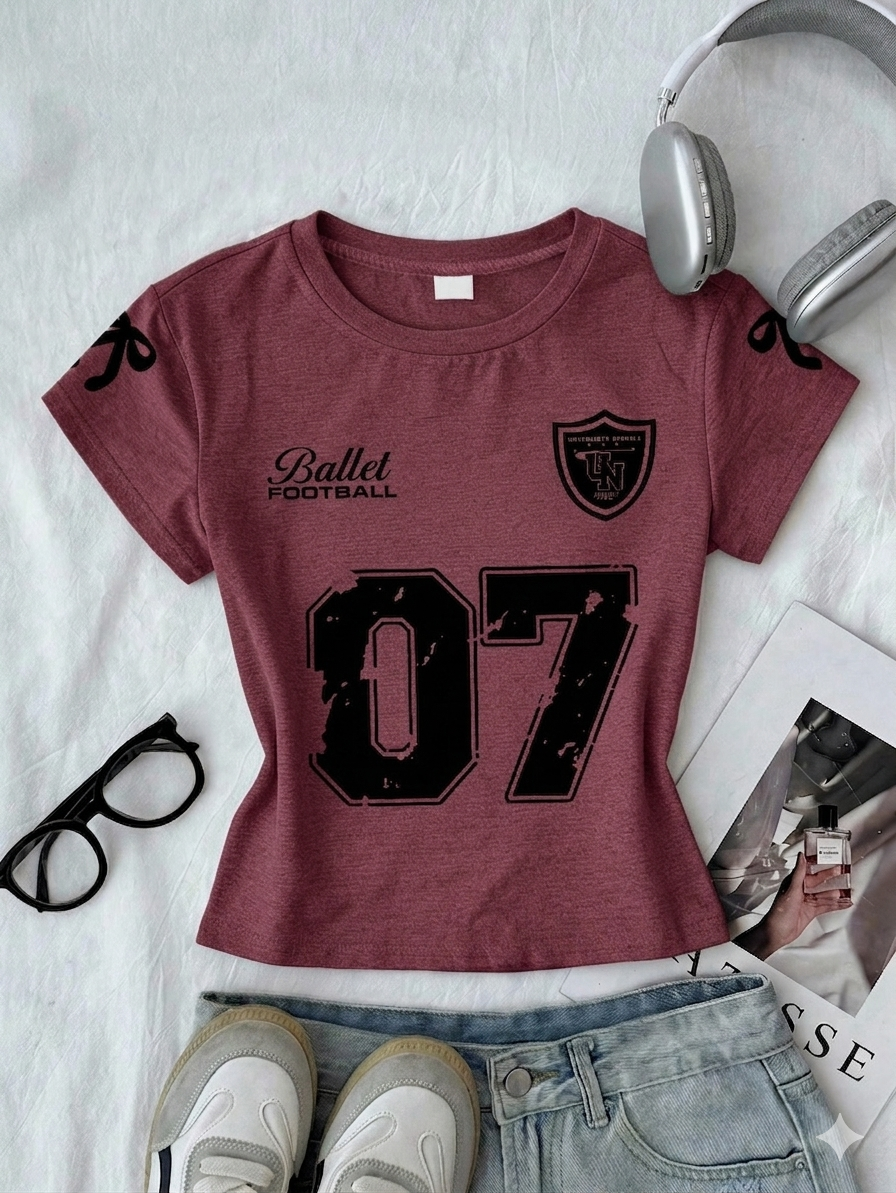 Round Fit Tee Hs 07 Bow Print