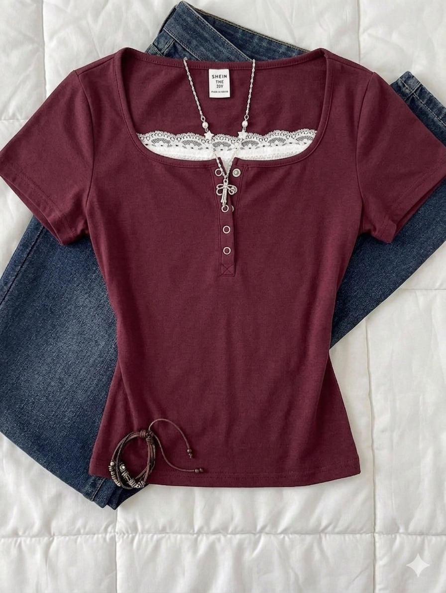 lace Henley 6.O hs