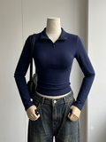 Half Zip Collar Tee Fs
