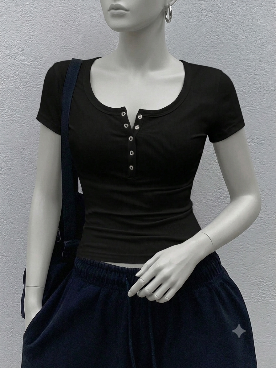 Square velcro Henley hs