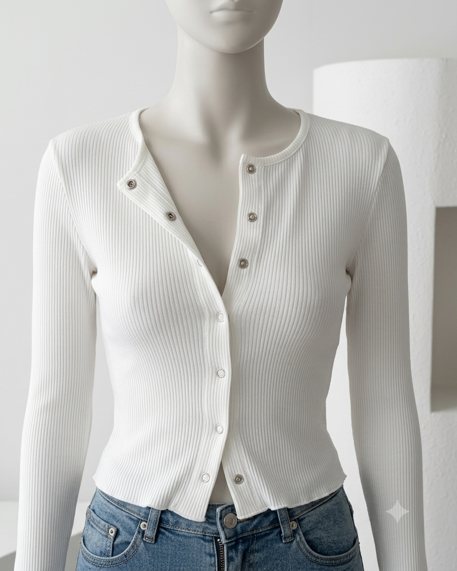 Button Down Velcro Cardigan FS