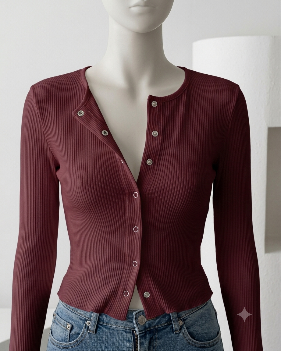 Button Down Velcro Cardigan FS
