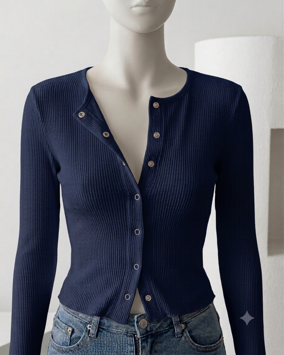 Button Down Velcro Cardigan FS
