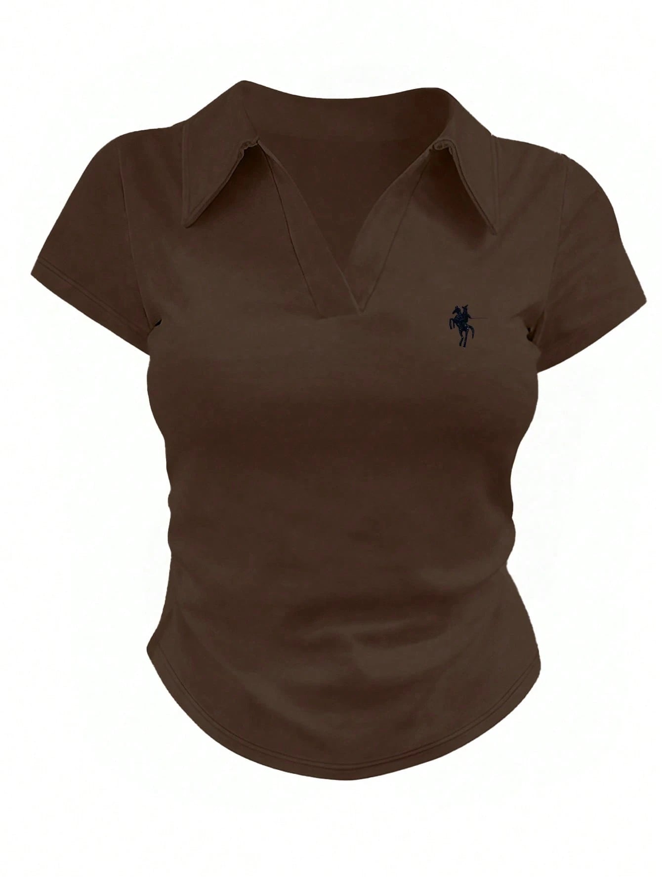 V Polo Side Elastic Polo Print