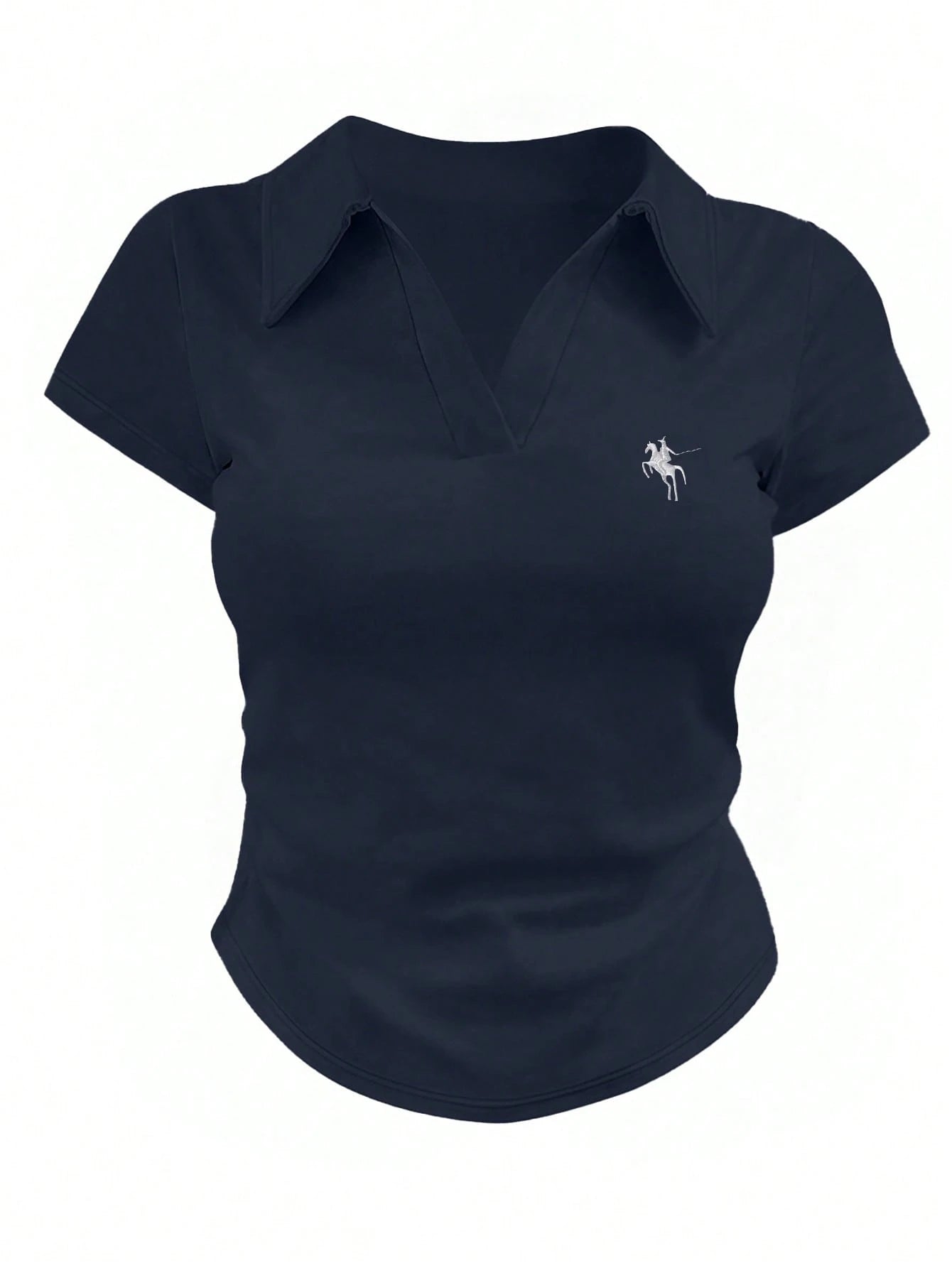 V Polo Side Elastic Polo Print