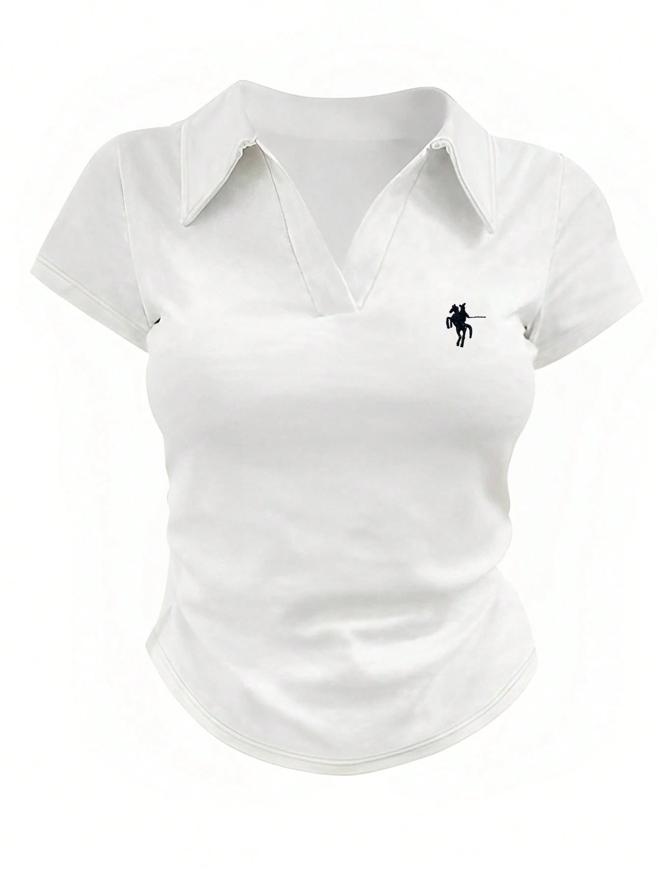 V Polo Side Elastic Polo Print