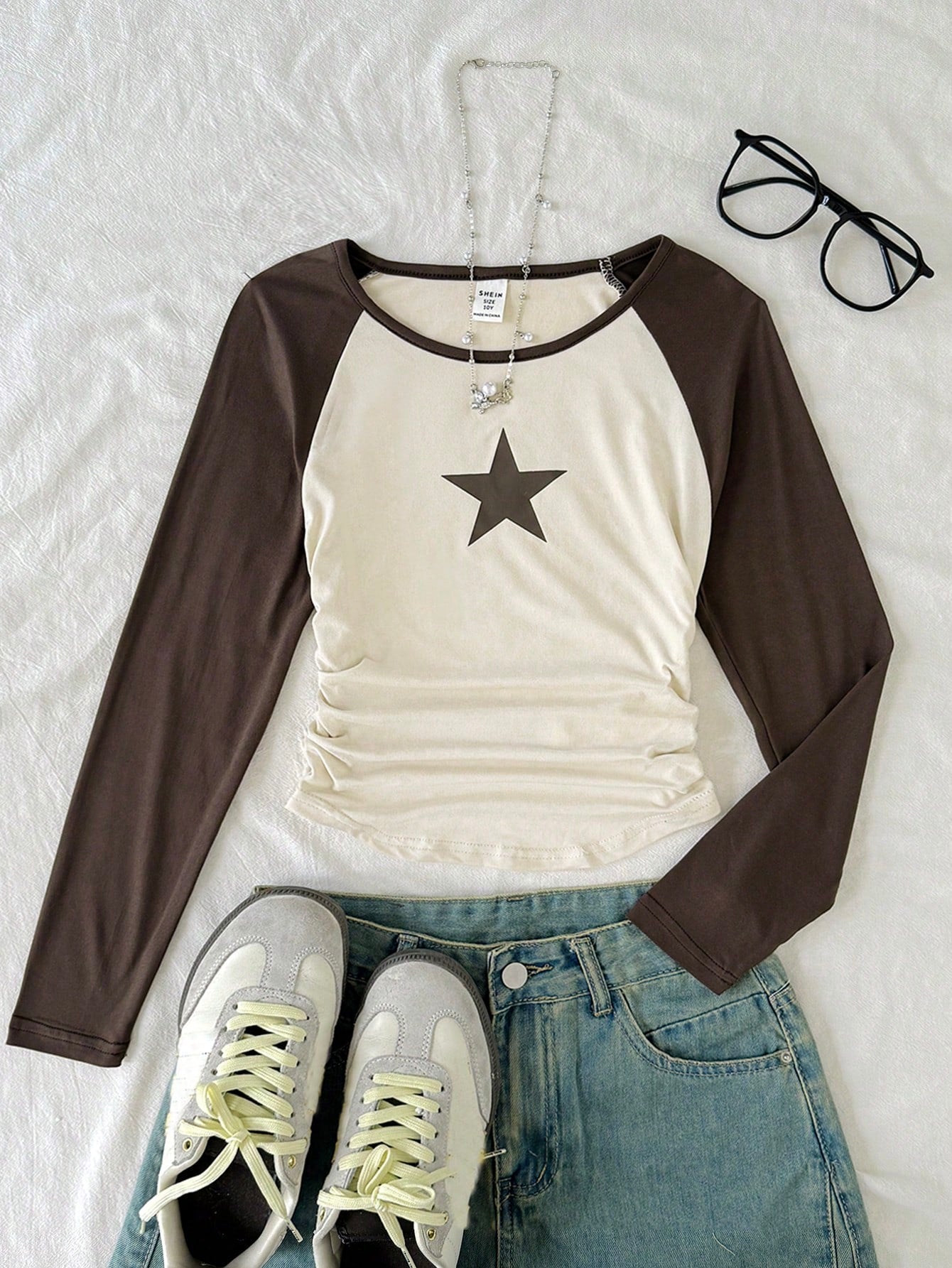 Star Print Reglan Tee Fs