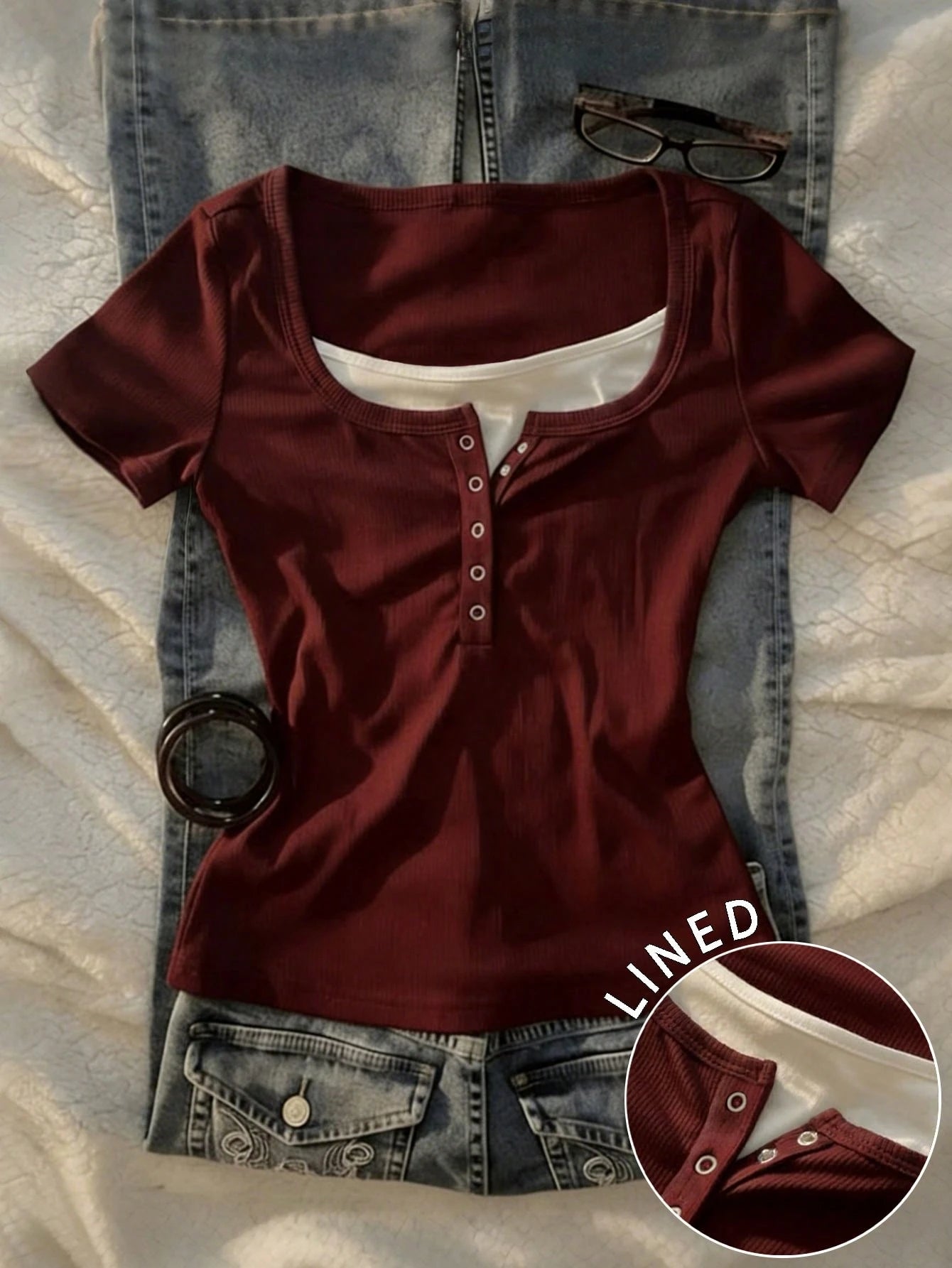 Lace henley 4.O hs