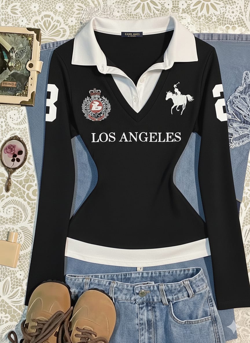 2 In 1 V Polo LA Print