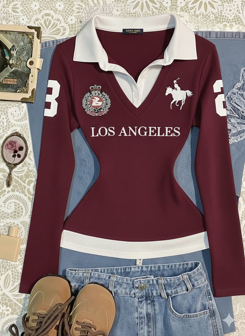 2 In 1 V Polo LA Print
